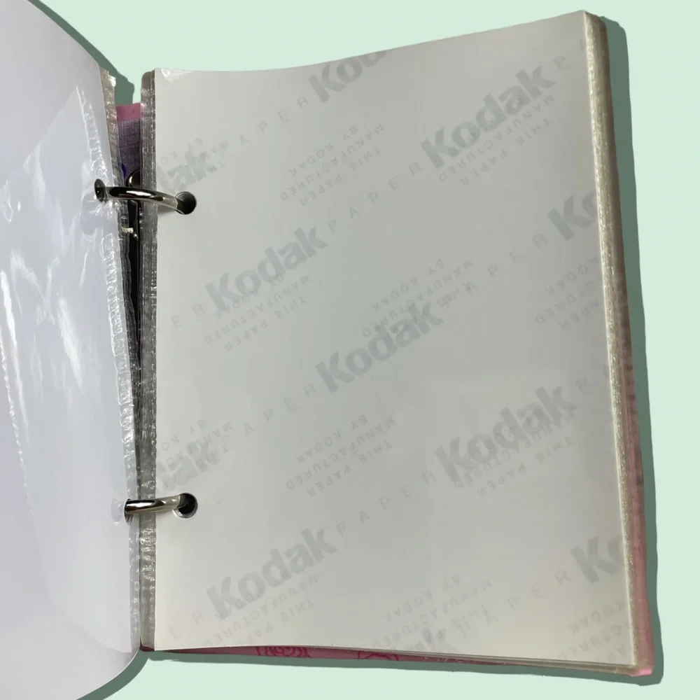 Vintage 1991 Mattel Barbie Small Pink Rose Photo Album Made In The USA Kodak